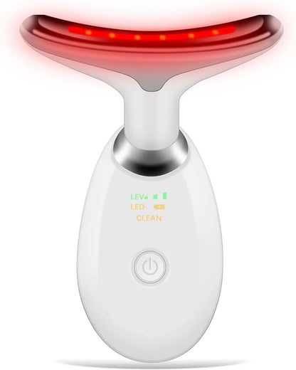 Face and Neck Massager Tools, Portable Facial Beauty Device,Facial Massager with 7 Color LED Lights for Skin Care