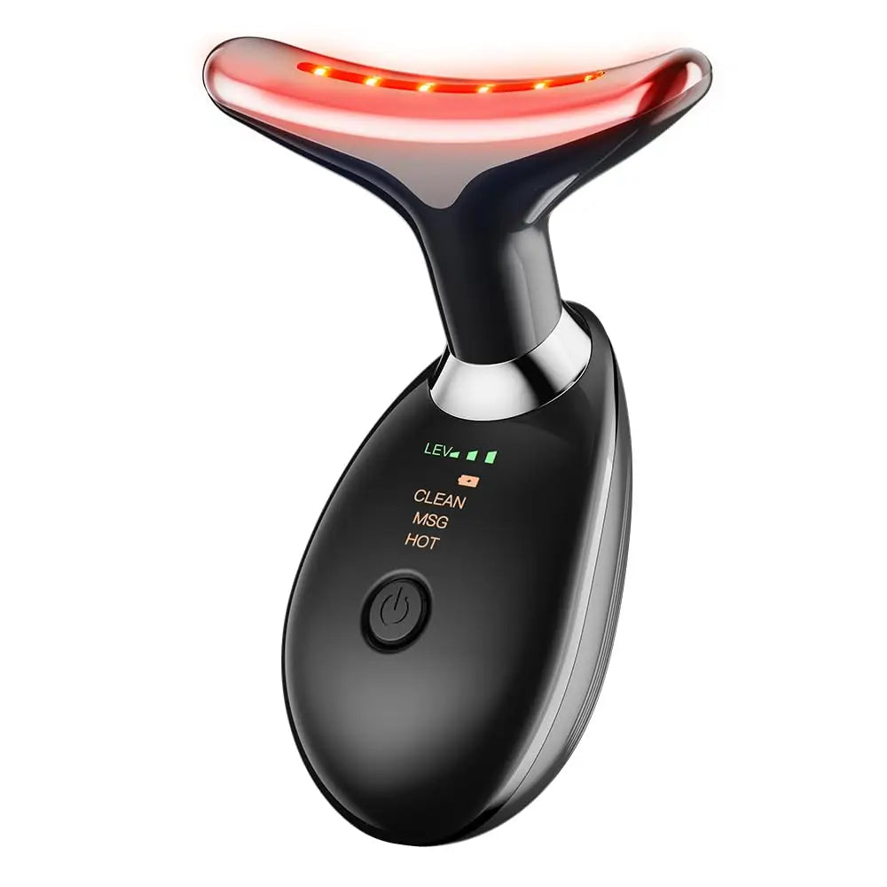 Face and Neck Massager Tools, Portable Facial Beauty Device,Facial Massager with 7 Color LED Lights for Skin Care