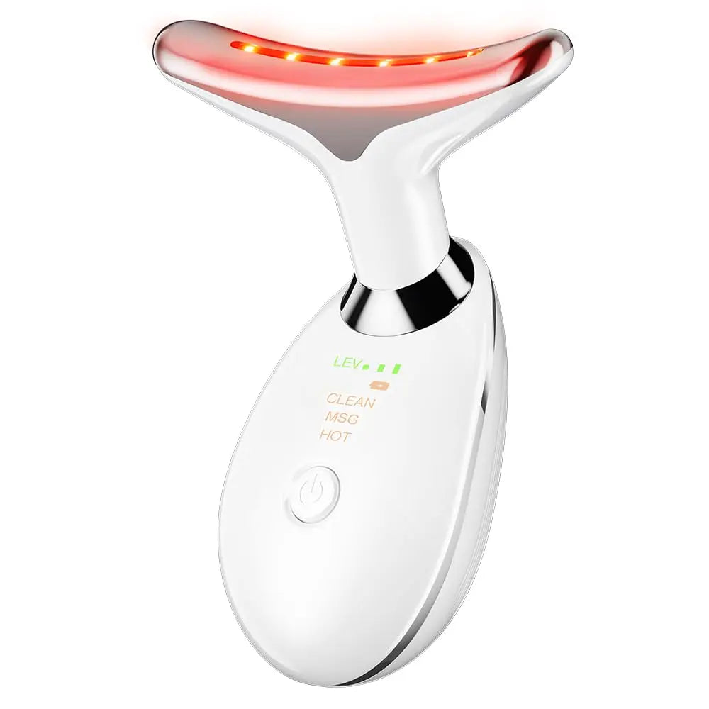 Face and Neck Massager Tools, Portable Facial Beauty Device,Facial Massager with 7 Color LED Lights for Skin Care